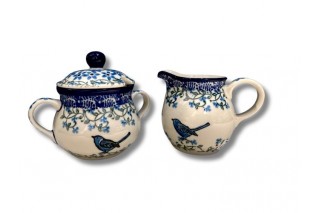 035 286 Bunzlau Roomstel Kleine Suikerpot&Melkkannetje 1932X